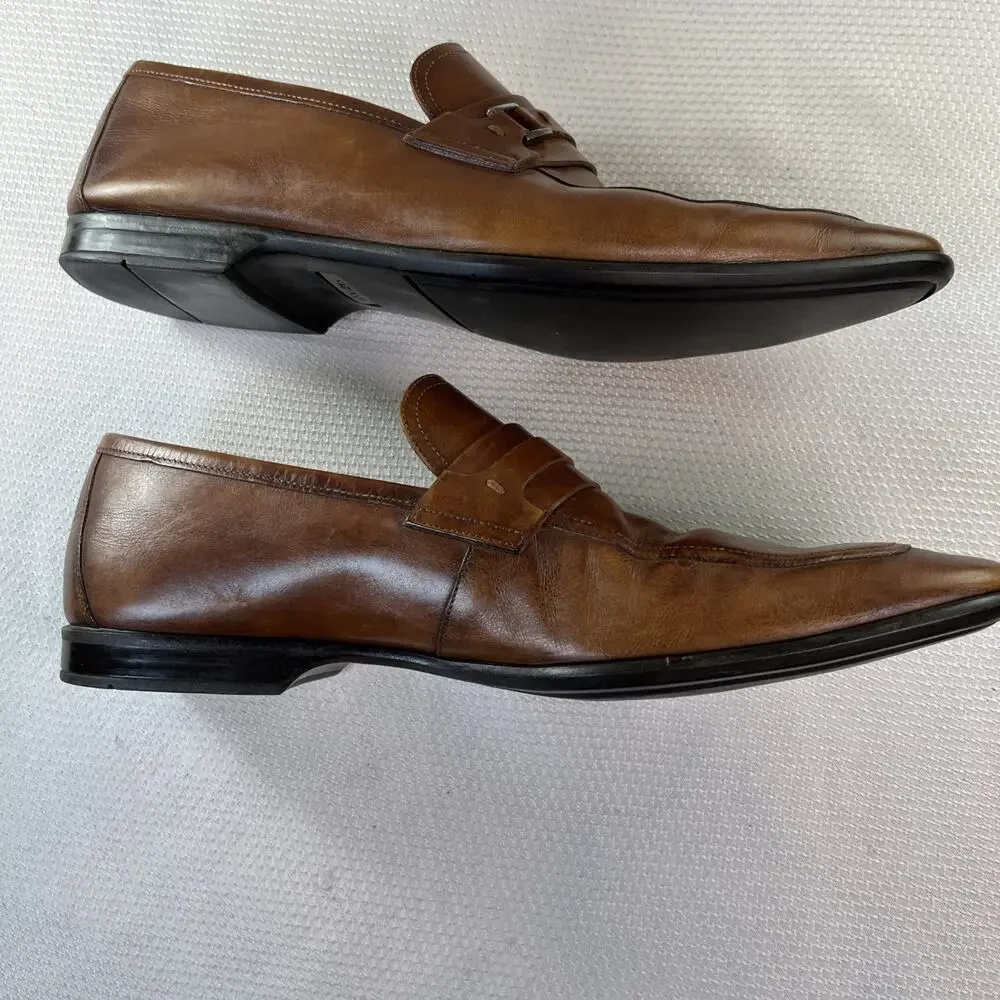Magnanni for Neiman Marcus‎ Cognac Loafers size 8.5 (4197)